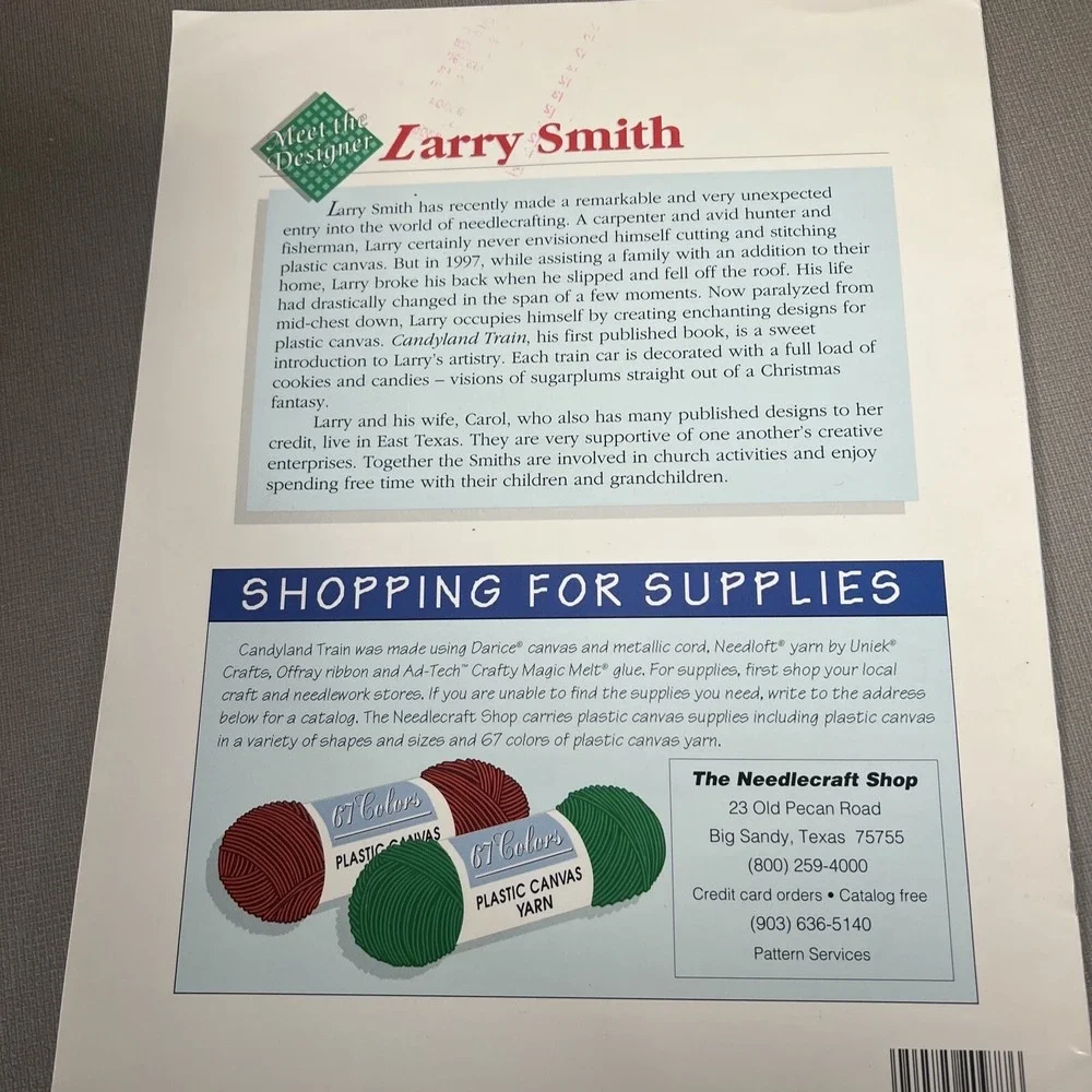 CANDYLAND TRAIN Plastic Canvas Leaflet by‎ The Needlecraft Shop #983051 B New